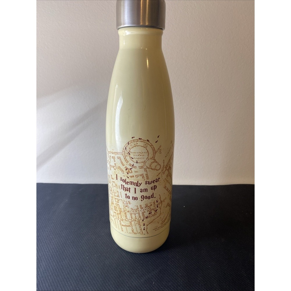 Harry Potter Marauder's Map Metal Water Bottle Paladone 16oz Wizarding World
